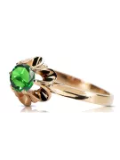 Emerald Original Vintage 14K Rose Gold Ring Vintage Jewlery vrc004r